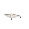 Modway Sharon Queen Vinyl Bed Frame – Upholstered Platform Bed with Squared Tapered Wood Legs, Modern Faux Leather Design - 4 of 4
