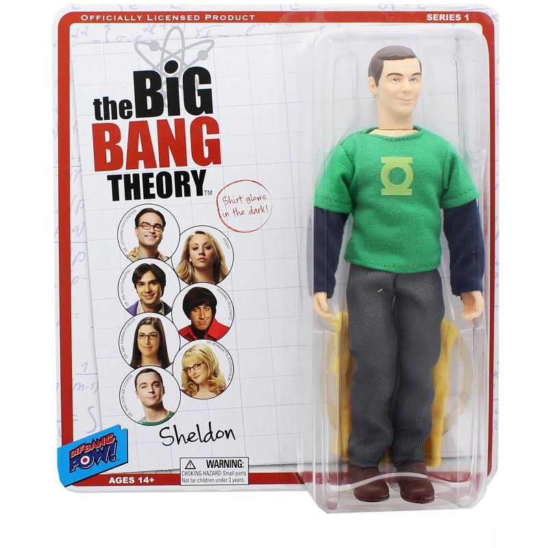 Bif Bang Pow Big Bang Theory Sheldon (Green Lantern/ Hawkman) Retro Clothed 8" Action Figure, 2 of 5
