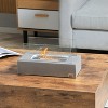 Tabletop Fireplace, 13" Concrete Alcohol Fireplace with Stainless Steel Lid for Indoor and Outdoor, 0.04 Gal Max 195 Sq. Ft., Light Grey - 2 of 4