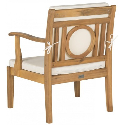 Montclair Natural Acacia Wood 4-Piece Outdoor Living Set with Beige Cushions