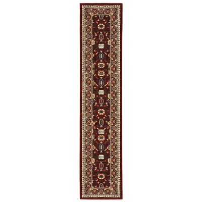 Oriental Weavers Lilihan 043S6 Red/ Black Indoor Area Rug - 2'6" x 12'