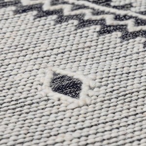 Hauteloom Brownhills Cream&Black Trellis Cotton Area Rug - 1 of 4