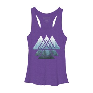 Women's Design By Humans Misty Forest Sacred Geometry By Maryedenoa Racerback Tank Top - 1 of 3