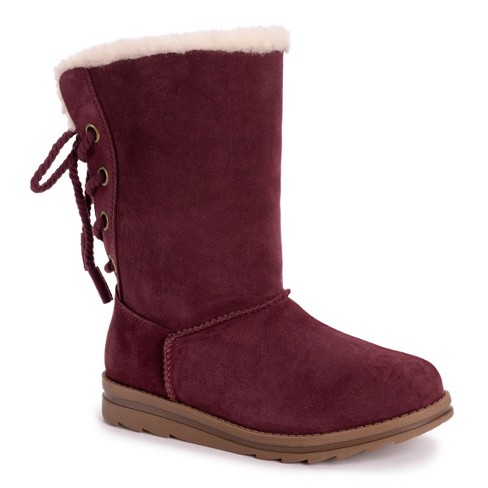 Womens burgundy ugg outlet boots