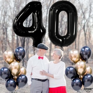 KatchOn, Giant Black 40 Balloon Numbers - 40 Inch | 40th Birthday Balloons for Men and Women - 1 of 4