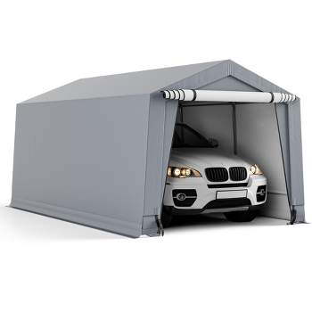 Costway 9x17 Ft Heavy Duty Carport Canopy Pe Car Tent Steel Outdoor ...