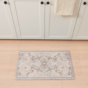 Patina Vie Floral Printed Anti Fatigue Rug - 1 of 4