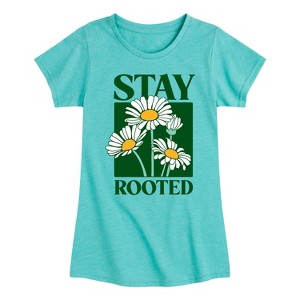 Girls' - Instant Message - Daisies Stay Rooted Fitted Short Sleeve Graphic T-Shirt - 1 of 4