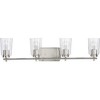 Progress Lighting Adley 4-Light Bath Vanity in Polished Nickel with Clear Glass Shades - 3 of 4
