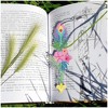 6pcs 5D Feather Butterfly Diamond Art Bookmarks Acrylic Feathers Flower Diamond Art Bookmarks Pendant Diamond Art Bookmark Kits for Adults Kids - 3 of 4
