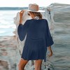 Women's Navy Blue Boho Cover Up Dress with Lace Trim - Cupshe - 4 of 4