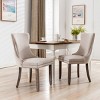 Modern Classic Velvet Wingback Dining Chair Set of 2 with Nailhead Trim and Solid Wood Legs for Dining Room-Baofuwish - 2 of 4