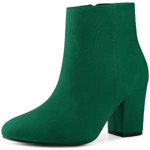 Perphy Women's Round Toe Block High Heels Ankle Boots - 1 of 4