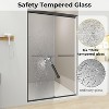 Zevemomo 44-48"Wx72"H Double Sliding Shower Door,with1/4" (6mm)Thick Clear Tempered Glass,Silent Soft-Close Shatterproof, Stainless Steel Handle,Black - 4 of 4