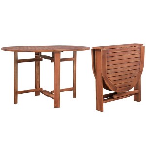 vidaXL Patio Table 47.2"x27.6"x29.1" Solid Acacia Wood - 1 of 4