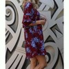 Women's Floral Double Ruffle Sleeve Dress - ANGIE - 2 of 3