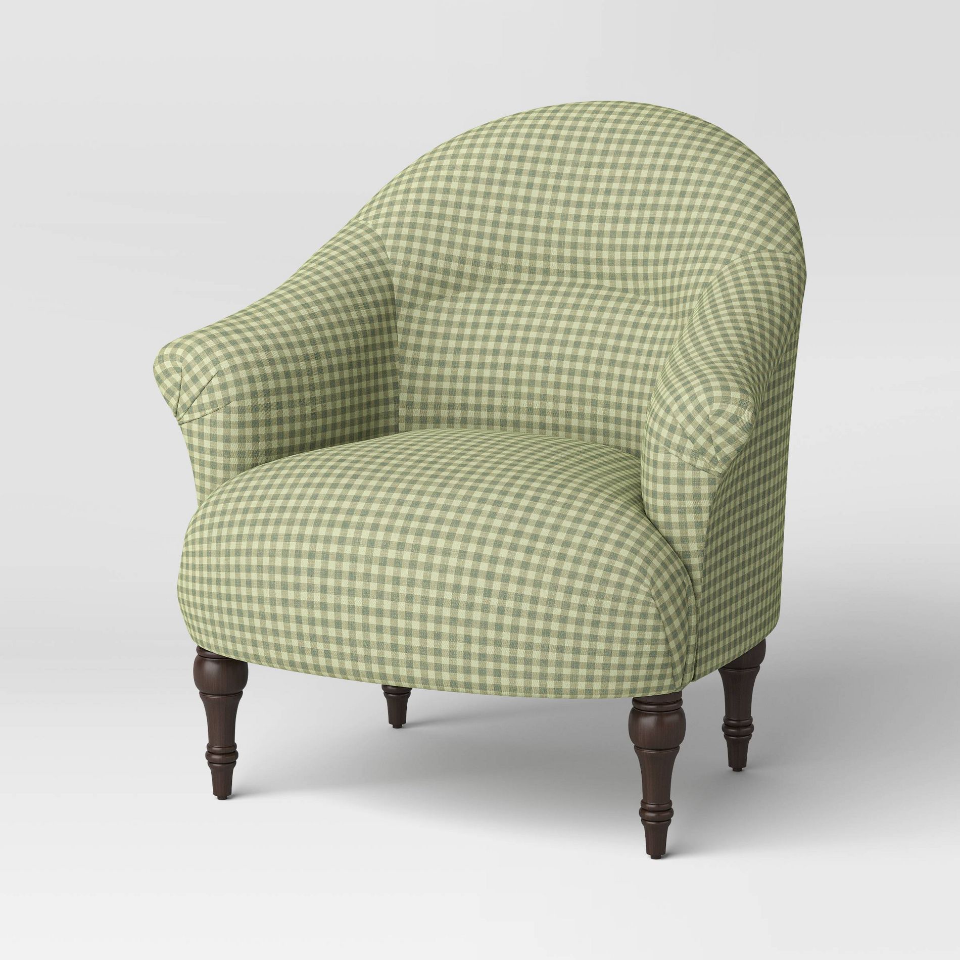 Printed Accent Chair Gingham Sage - Threshold™ designed with Studio McGee