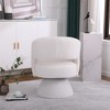Swivel Accent Chair Armchair, Round Barrel Chair in Fabric for Living Room Bedroom - 2 of 4