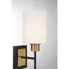 Savoy House Alvara 1 - Light Wall Light in  Matte Black/Warm Brass - 3 of 4