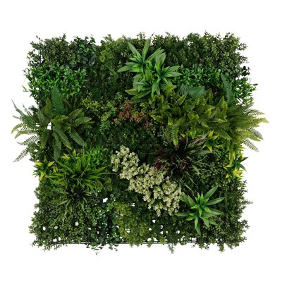 Nearly Natural 40"x40" UV Resistant Amazon Rainforest Artificial Living Wall Panel Green