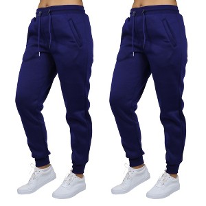 Blue Ice Women's Loose Fit  Fleece-Lined Jogger Sweatpants-2 Pack - 1 of 2