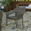 Merrick Lane Weather Resistant Indoor/Outdoor Stacking Patio Dining Chair with Steel Frame and PE Rattan - 2 of 4