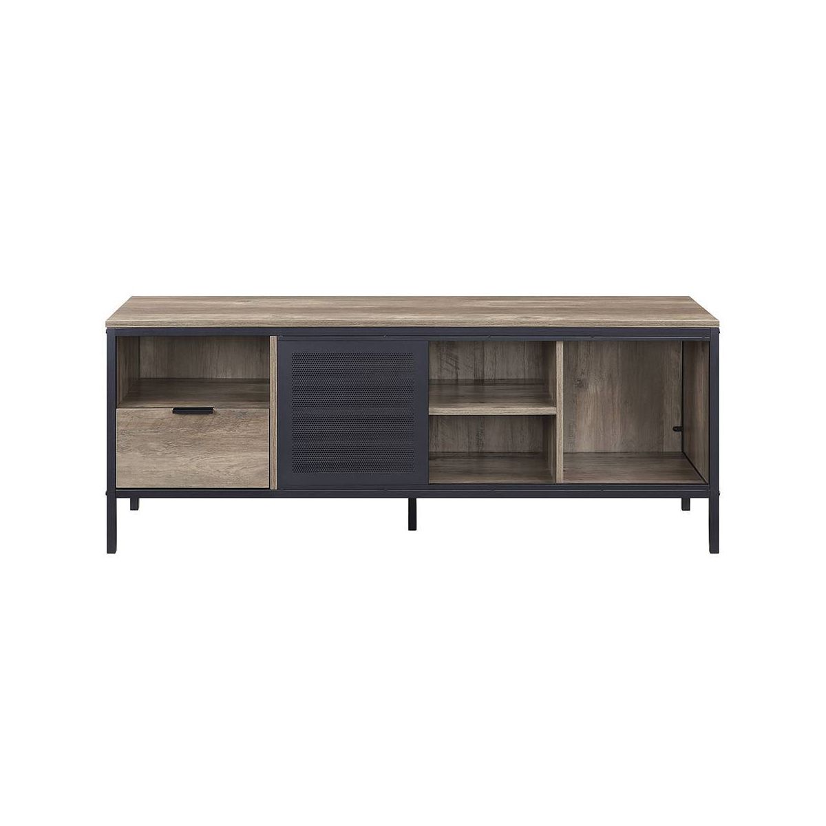 Acme Furniture Nantan TV Stand for TVs up to Rustic Oak/Black Finish - thumbnail 4