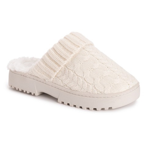 Beige | White XL Real Fur Slippers 11