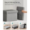 LEDREM Small Folding Storage Ottoman Foot Rest Stool Cube Footrest 286 lb Load Capacity - 4 of 4