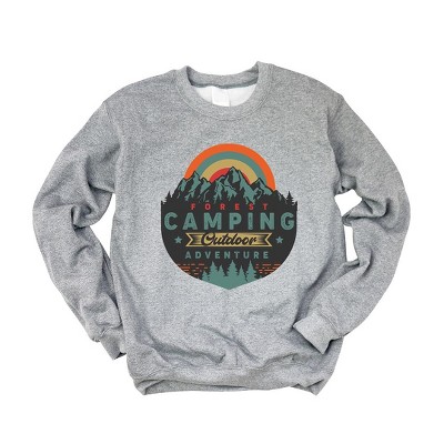 Simply Sage Market Women's Graphic Sweatshirt Forest Camping Badge