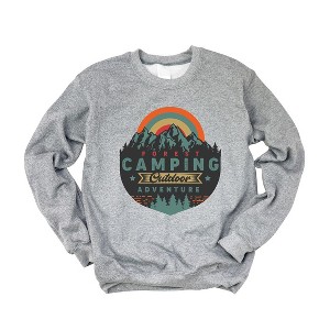 Simply Sage Market Women's Graphic Sweatshirt Forest Camping Badge - 1 of 4