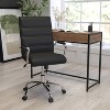 Merrick Lane Contemporary Mid-Back Home Office Chair with Padded Arms - 2 of 4
