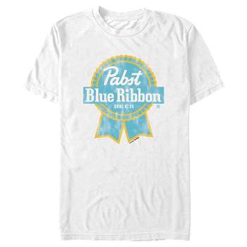Men's Pabst Yellow Blue Ribbon Logo T-Shirt