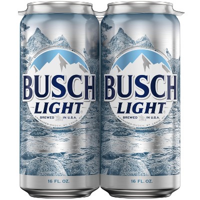Busch Light American Lager Beer - 4pk/12 fl oz Cans