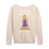 Women's - Disney Princess - Princess Rapunzel Lightweight French Terry Wide Neck Long Sleeve Shirt - 2 of 4