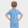 Toddler Boys' Short Sleeve Bike T-Shirt - Cat & Jack™ Slate Blue - 2 of 3