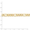 Black Bow Jewelry Men's 6.75mm, 14k Yellow Gold, Concave Figaro Chain Necklace - 4 of 4
