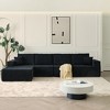 139.3" Modular Sectional Sofa, Boneless Cloud Couch with Ottoman & 2 Pillows, No Assembly, L-Shaped Corduroy Sofa for Living Room & Bedroom - 4 of 4