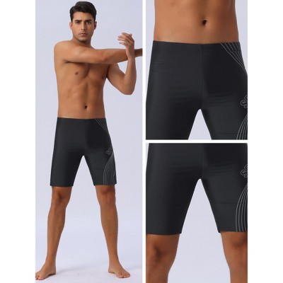 INSPIRE CHIC Men's Summer Solid Color Surfing Water Sports Swim Shorts 2 Packs 1 Black Gray 1 Black Red 34 — фото 4