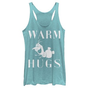 Women's Frozen 2 Olaf Warm Hugs Racerback Tank Top - 1 of 3