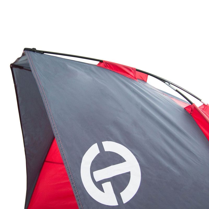 Tahoe Gear Cruz Bay Polyester Summer Sun Shelter and Beach Shade Tent Canopy, withstands Light Rain and Winds up to 25 Miles per Hour, Coral Red, 2 of 7