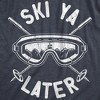 Adult Ski Ya Later Hoodie Funny Sarcastic Skiing Goggles Poles Mountain Graphic Hooded Sweatshirt - Crazy Dog Hoodie - 2 of 4