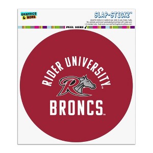 Rider University Broncs Logo Automotive Car Window Locker Circle Bumper Sticker - 1 of 4