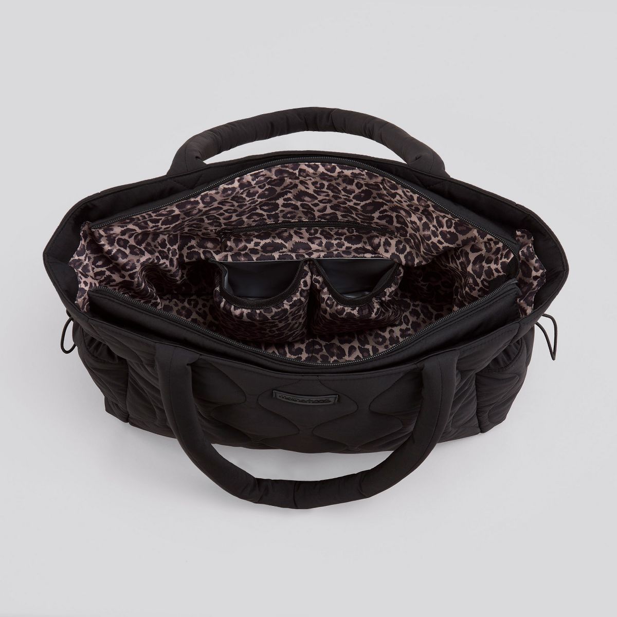 Motherhood Quilted Tote Diaper Bag, Black - thumbnail 7