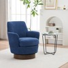 NicBex Polyester Swivel Round Barrel Accent Chair,Upholstered Swivel Living Room Chairs with Mid-Height Backrest,Accent Chairs for Living Room - 2 of 4