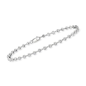 Pure Collection by Ross-Simons 0.50 ct. t.w. Bezel-Set Diamond Tennis Bracelet in Sterling Silver - 1 of 4
