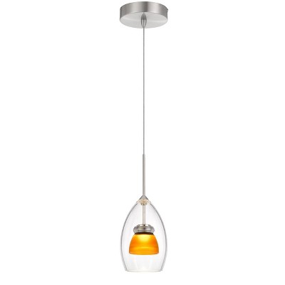 4.25" Integrated LED Dimmable Double Glass Mini Pendant Yellow - Cal Lighting