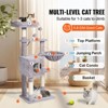 VEVOR Cat Tree for Indoor Cats, 45.2" Cat Tower with Cat Condo, Sisal Scratching Post, Hammock, Top Perch, Jumping Platforms, Large Cat House - 3 of 4