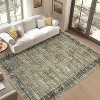 Vintage Boho Non-Slip Kitchen Rug Retro Abstract Low Pile Area Rug Soft Floor Carpet for Bedroom Living Room Laundry Room - 2 of 4