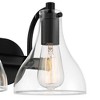 Possini Euro Design Sorren Modern Wall Light Matte Black Hardwire 28" 4-Light Fixture Clear Glass Shade for Bedroom Bathroom Vanity Reading Hallway - 3 of 4